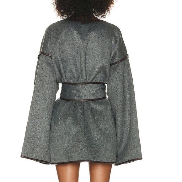 BEST Helsa Revolve Wool Blend Blanket Coat - Grey Casual Quiet Lux - Picture 6 of 9